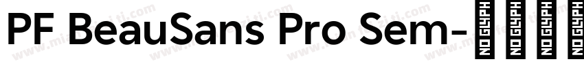 PF BeauSans Pro Sem字体转换